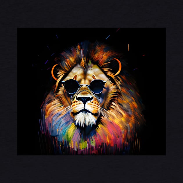 Cool lion on sunglass by Dope_Design